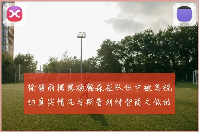 徐静雨揭露杨瀚森在队伍中被忽视的真实情况与斯普利特智商之低的尴尬真相